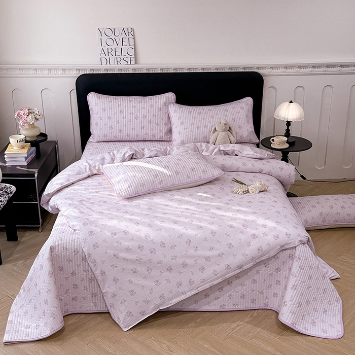 91家纺网 家纺一手货源 找家纺 （总）美达家纺 2026新款密道款夹棉全棉防滑床盖四件套