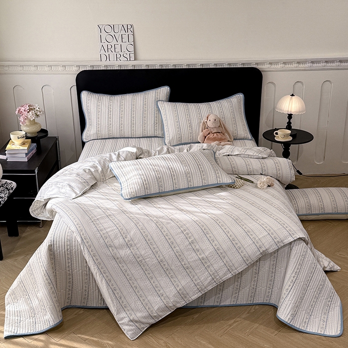 91家纺网 家纺一手货源 找家纺 （总）美达家纺 2026新款密道款夹棉全棉防滑床盖四件套