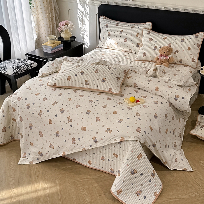 91家纺网 家纺一手货源 找家纺 （总）美达家纺 2026新款密道款夹棉全棉防滑床盖四件套