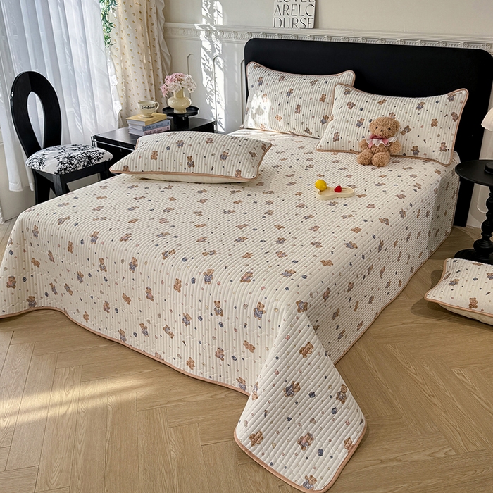 91家纺网 家纺一手货源 找家纺 （总）美达家纺 2026新款密道款夹棉全棉防滑床盖四件套