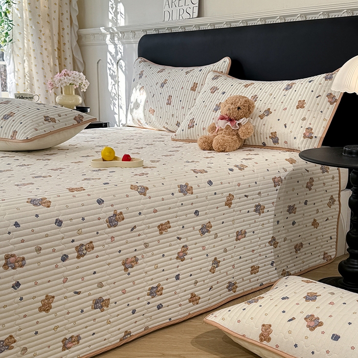 91家纺网 家纺一手货源 找家纺 （总）美达家纺 2026新款密道款夹棉全棉防滑床盖四件套