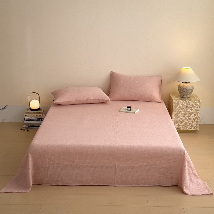 91家纺网 家纺一手货源 找家纺 （总）席世家 2026新款100%全棉纯棉皱皱纱云朵流苏毯毯子