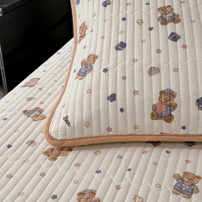 91家纺网 家纺一手货源 找家纺 （总）美达家纺 2026新款密道款夹棉全棉防滑床盖四件套