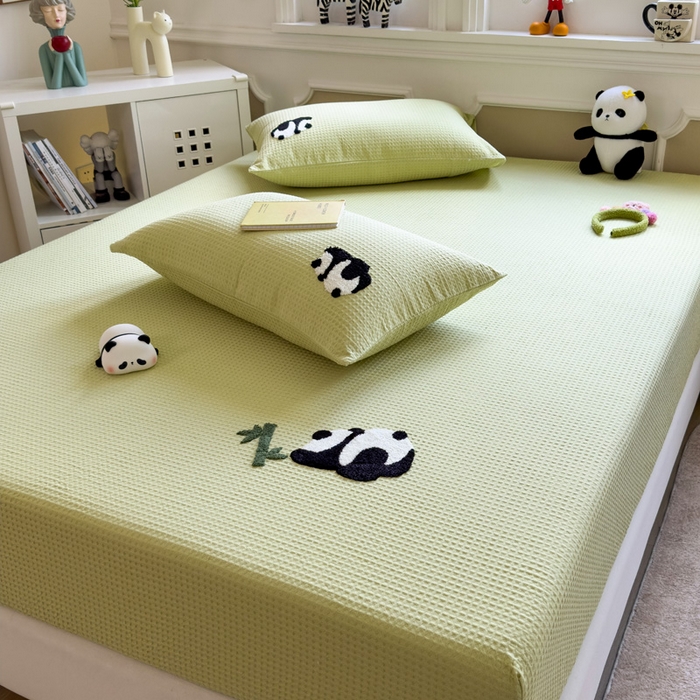 91家纺网 家纺一手货源 找家纺 （总）席世家 2026新款全棉纯棉华夫格单床笠 床笠单件