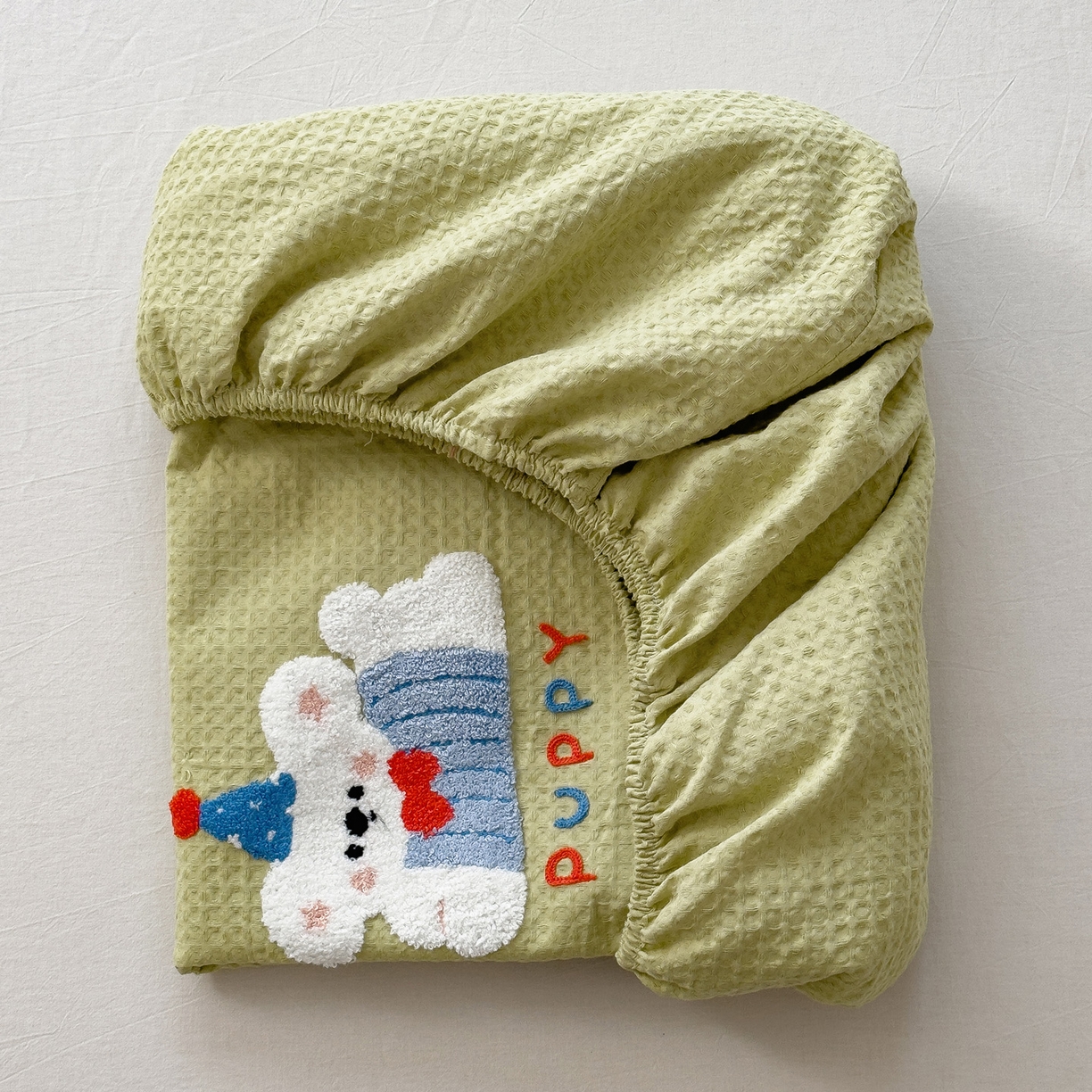 91家纺网 家纺一手货源 找家纺 （总）席世家 2026新款全棉纯棉华夫格单床笠 床笠单件