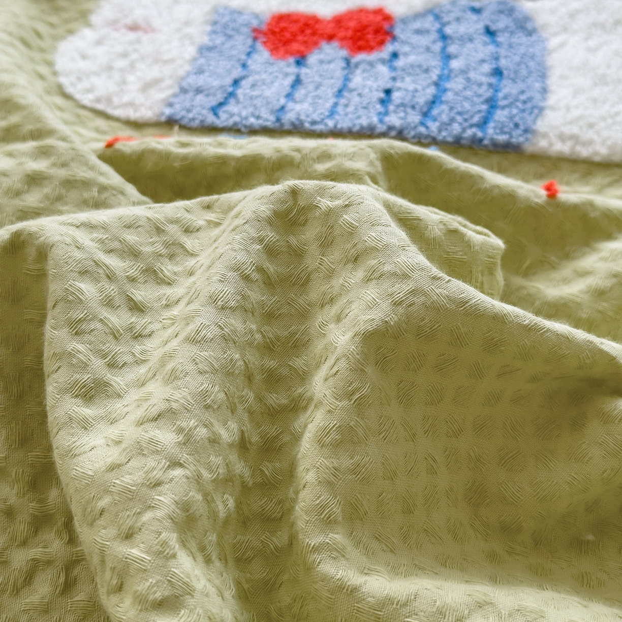 91家纺网 家纺一手货源 找家纺 （总）席世家 2026新款全棉纯棉华夫格单床笠 床笠单件