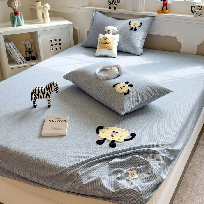 91家纺网 家纺一手货源 找家纺 （总）席世家 2026新款全棉纯棉水洗棉单床笠 床笠单件