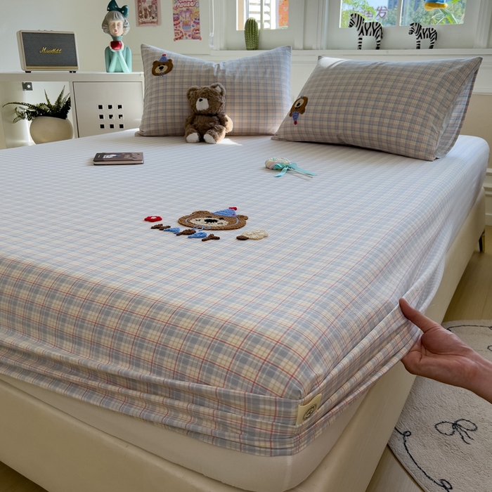 91家纺网 家纺一手货源 找家纺 （总）席世家 2026新款全棉纯棉水洗棉单床笠 床笠单件