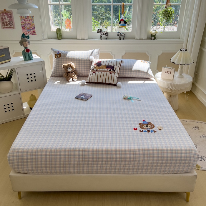 91家纺网 家纺一手货源 找家纺 （总）席世家 2026新款全棉纯棉水洗棉单床笠 床笠单件