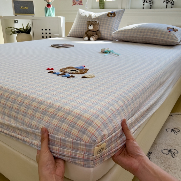 91家纺网 家纺一手货源 找家纺 （总）席世家 2026新款全棉纯棉水洗棉单床笠 床笠单件