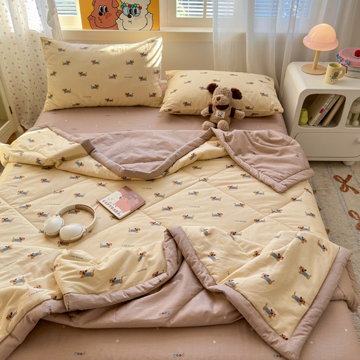 91家纺网 家纺一手货源 找家纺 （总）暖阳 2026新款印花款全棉棉花夏被夏凉被空调被