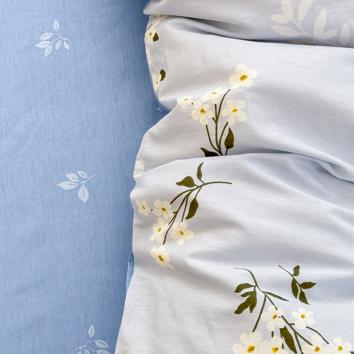 91家纺网 家纺一手货源 找家纺 佑金甜 2026新款精梳全棉印花单被套 春茶弥香