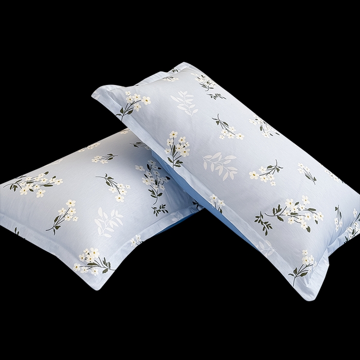 91家纺网 家纺一手货源 找家纺 佑金甜 2026新款精梳全棉印花单被套 春茶弥香