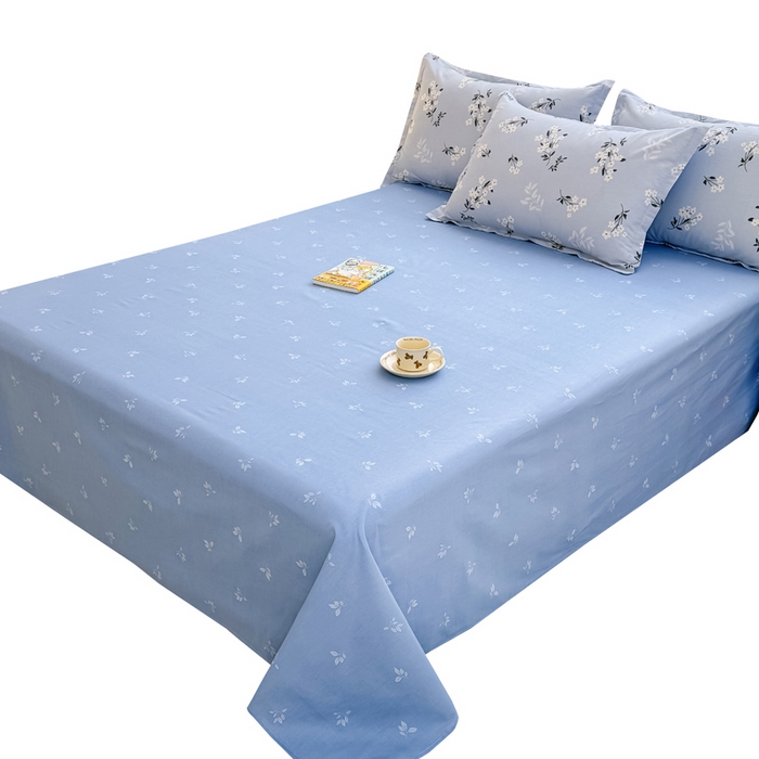 91家纺网 家纺一手货源 找家纺 佑金甜 2026新款精梳全棉印花单被套 春茶弥香