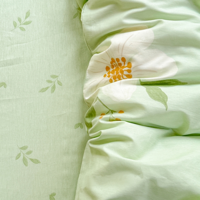 91家纺网 家纺一手货源 找家纺 佑金甜 2026新款精梳全棉印花单被套 春浔花鉴