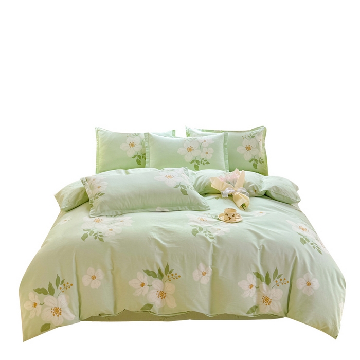 91家纺网 家纺一手货源 找家纺 佑金甜 2026新款精梳全棉印花单被套 春浔花鉴