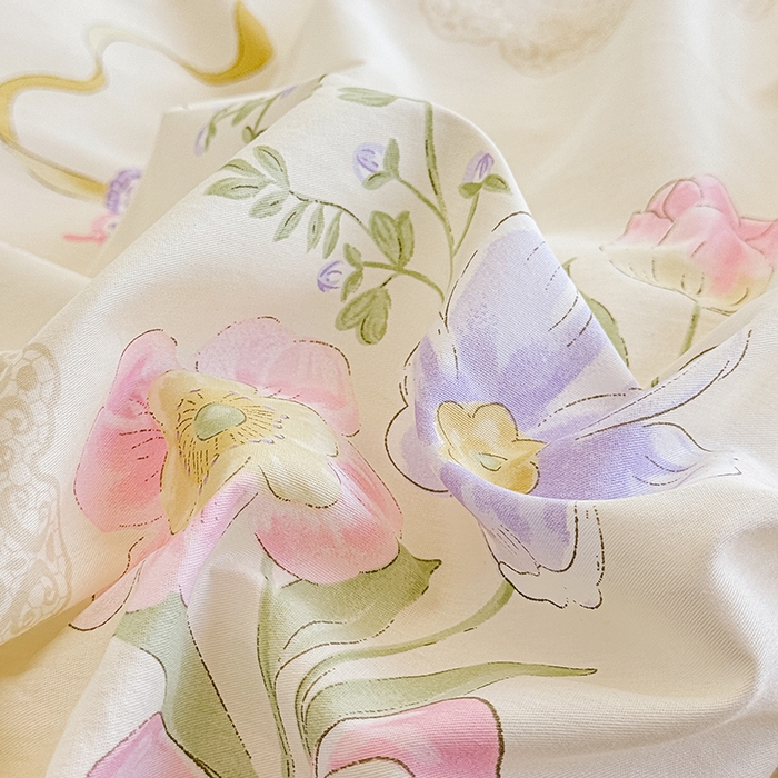 91家纺网 家纺一手货源 找家纺 佑金甜 2026新款精梳全棉印花单被套 蝶花梦