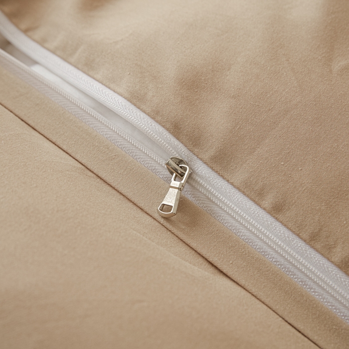 91家纺网 家纺一手货源 找家纺 禾时 2026春夏新品全棉立体浮雕提花双拼色四件套-繁花 乳白色-亚麻驼