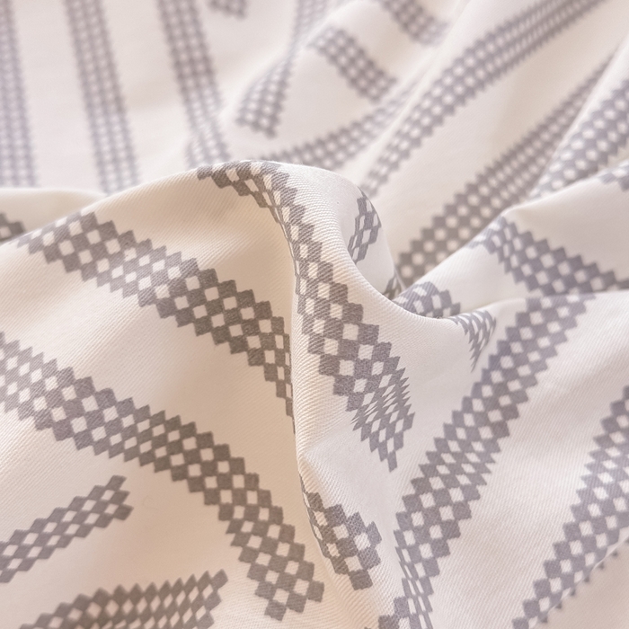 91家纺网 家纺一手货源 找家纺 佑金甜 2026新款精梳全棉印花单被套 几何秘境