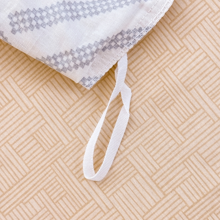 91家纺网 家纺一手货源 找家纺 佑金甜 2026新款精梳全棉印花单被套 几何秘境