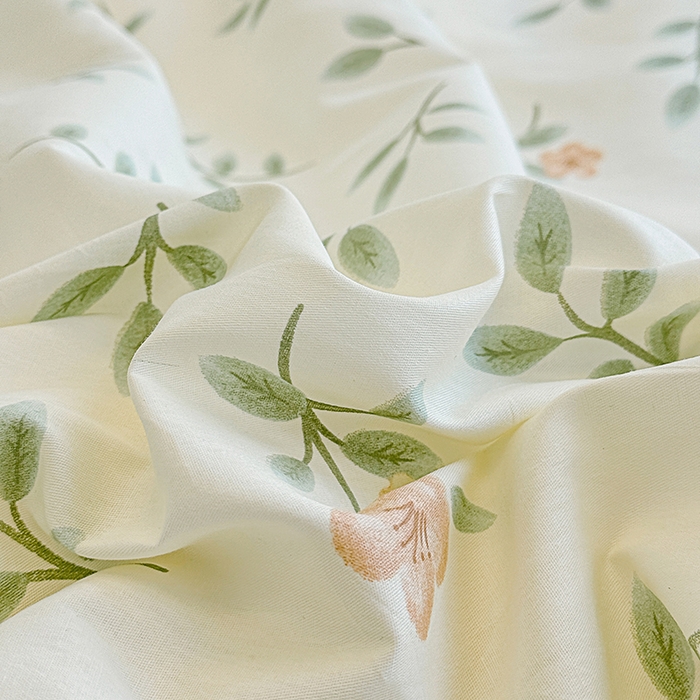 91家纺网 家纺一手货源 找家纺 佑金甜 2026新款精梳全棉印花单被套 橘花青枝