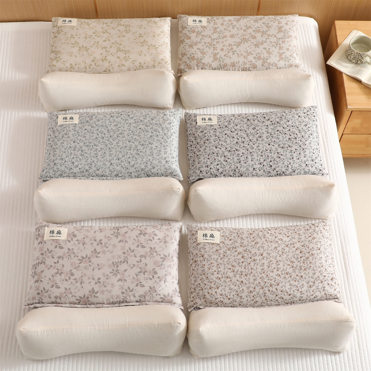 （总）芯洲 2026新款棉麻二合一组合可拆洗多功能两用荞麦枕枕头枕芯
