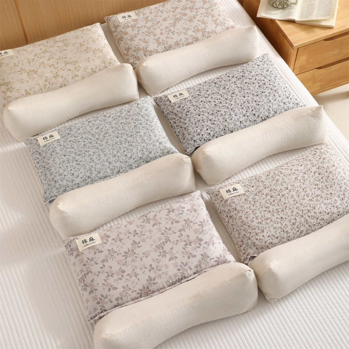 91家纺网 家纺一手货源 找家纺 （总）芯洲 2026新款棉麻二合一组合可拆洗多功能两用荞麦枕枕头枕芯