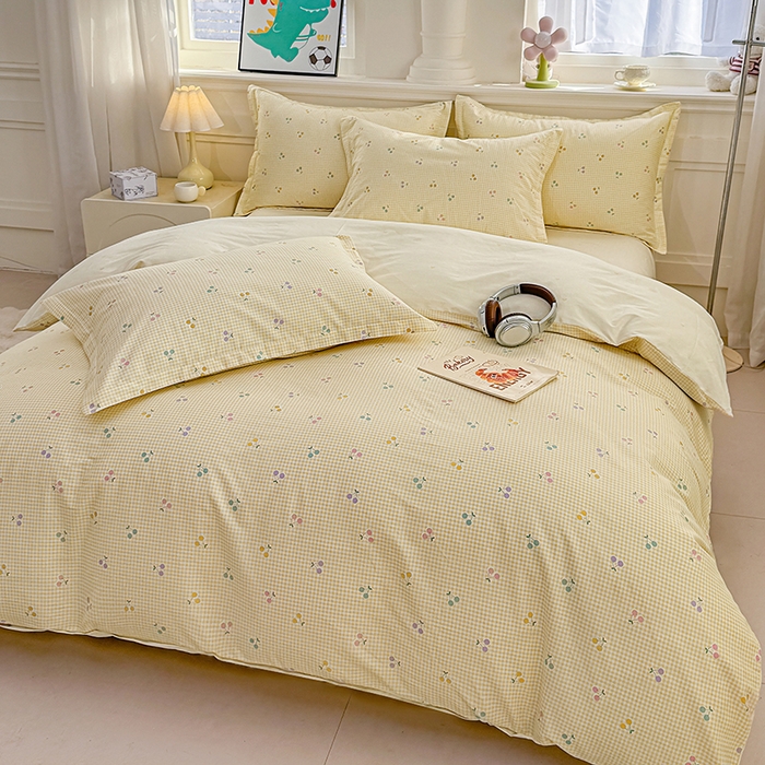 91家纺网 家纺一手货源 找家纺 佑金甜 2026新款精梳全棉印花单被套 奶油派