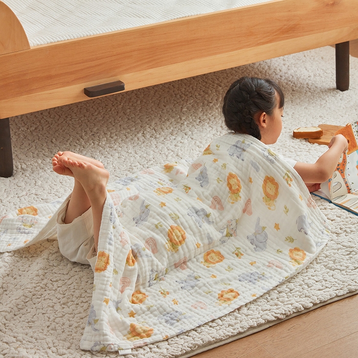 91家纺网 家纺一手货源 找家纺 （总）嗨生活 2026新款A类婴幼儿童夏凉空调被子浴巾六层纱布毛巾被纯棉办公室幼儿园午睡盖毯子