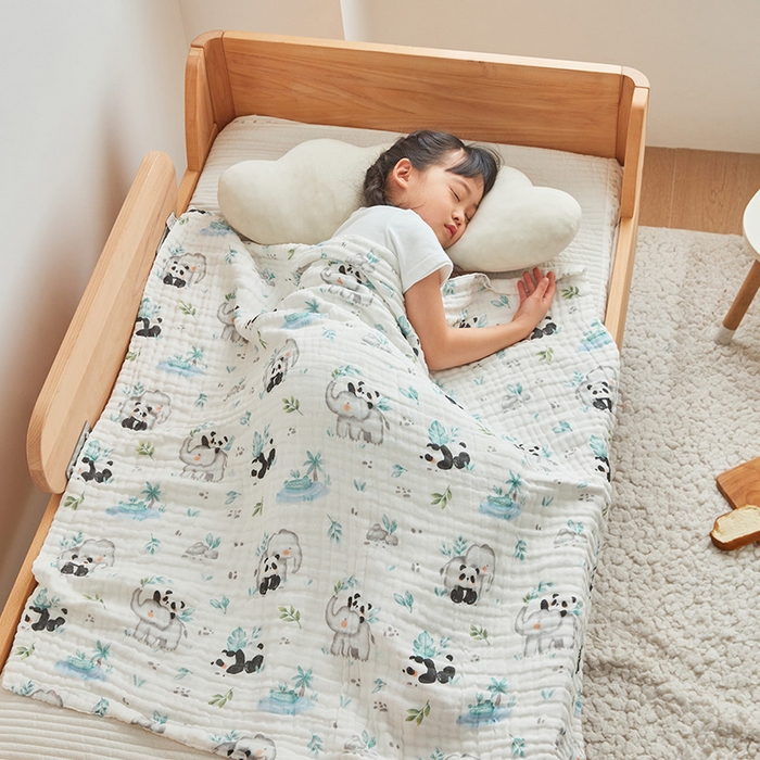 91家纺网 家纺一手货源 找家纺 嗨生活 2026新款A类婴幼儿童夏凉空调被子浴巾六层纱布毛巾被纯棉办公室幼儿园午睡盖毯子 竹林熊猫