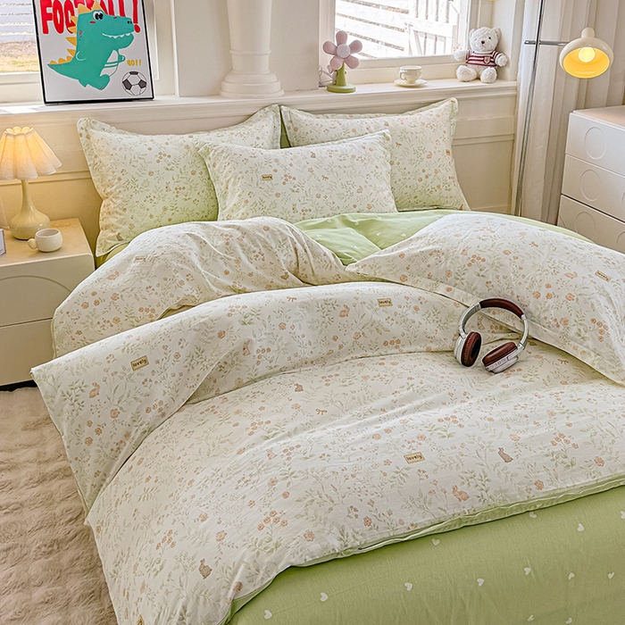 91家纺网 家纺一手货源 找家纺 佑金甜 2026新款精梳全棉印花单被套 青兔集