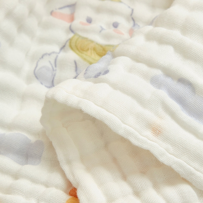 91家纺网 家纺一手货源 找家纺 嗨生活 2026新款A类婴幼儿童夏凉空调被子浴巾六层纱布毛巾被纯棉办公室幼儿园午睡盖毯子 丛林狮子