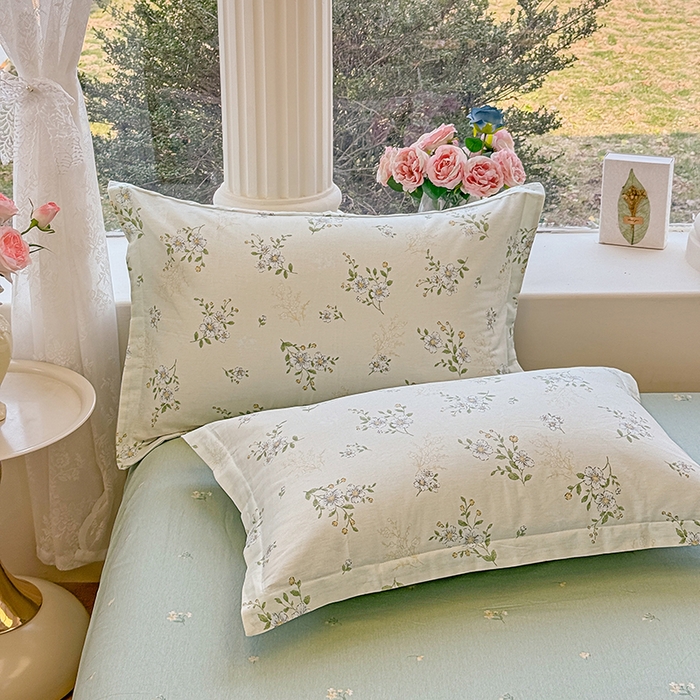 91家纺网 家纺一手货源 找家纺 佑金甜 2026新款精梳全棉印花单被套 青枝白樱