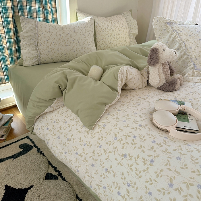 91家纺网 家纺一手货源 找家纺 （总）凯洛奇 2026新款A类仿棉云朵棉蝴蝶结花边四件套（提供买家秀）