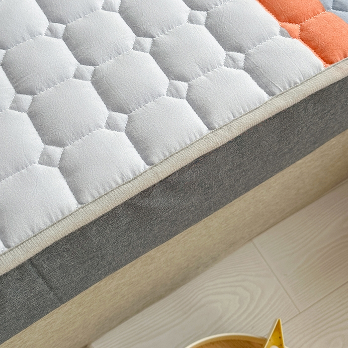 91家纺网 家纺一手货源 找家纺 犇牛仓储供应链 2026新款亲肤纯棉加厚床笠 彩色-安迪橘