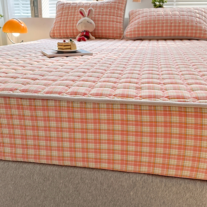 91家纺网 家纺一手货源 找家纺 犇牛仓储供应链 2026新款亲肤纯棉加厚床笠 简兮粉