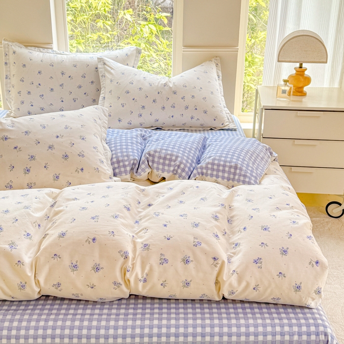 91家纺网 家纺一手货源 找家纺 佑金甜 2026新款精梳全棉印花单被套 夏日铃兰