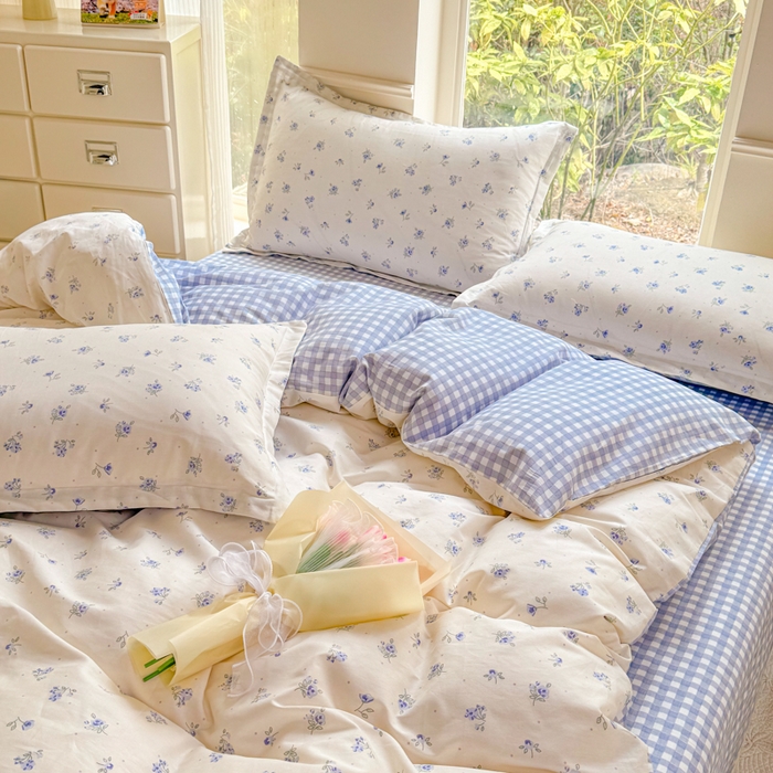 91家纺网 家纺一手货源 找家纺 佑金甜 2026新款精梳全棉印花单被套 夏日铃兰