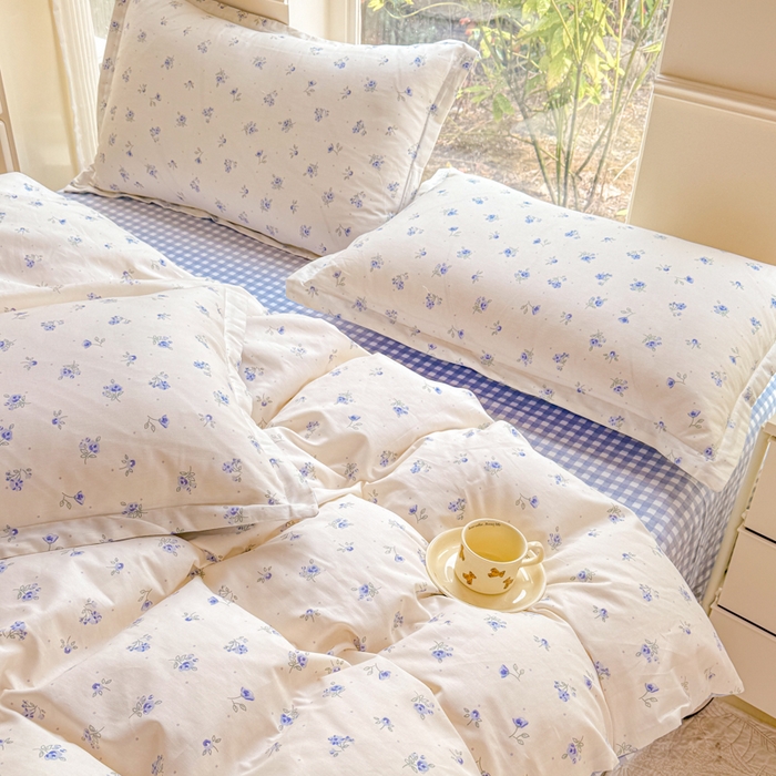 91家纺网 家纺一手货源 找家纺 佑金甜 2026新款精梳全棉印花单被套 夏日铃兰