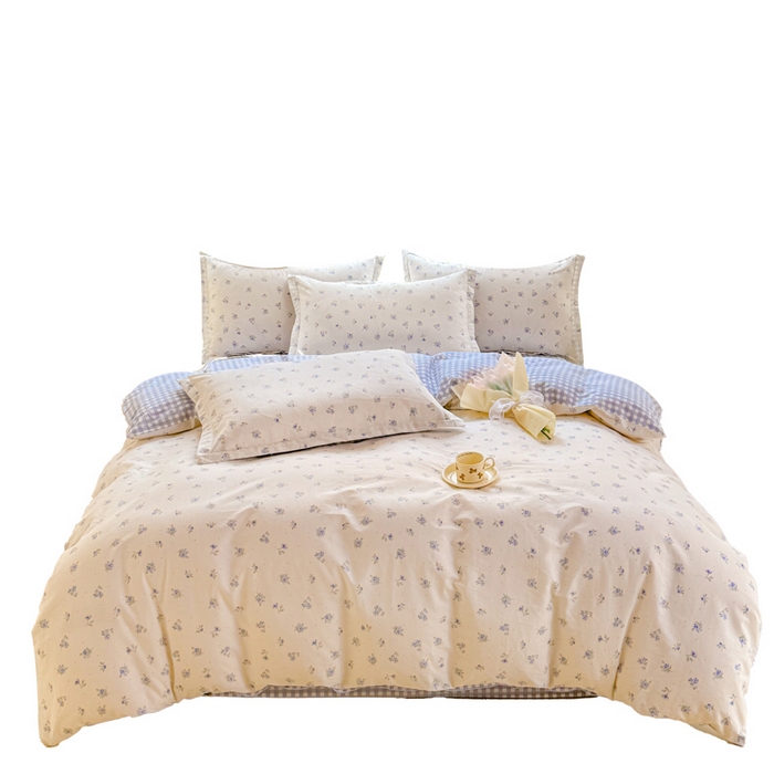 91家纺网 家纺一手货源 找家纺 佑金甜 2026新款精梳全棉印花单被套 夏日铃兰