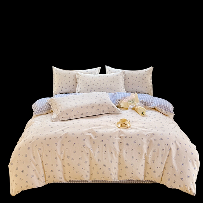 91家纺网 家纺一手货源 找家纺 佑金甜 2026新款精梳全棉印花单被套 夏日铃兰