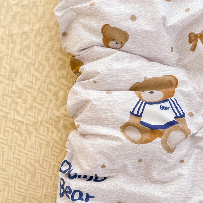 91家纺网 家纺一手货源 找家纺 佑金甜 2026新款精梳全棉印花单被套 小呆萌