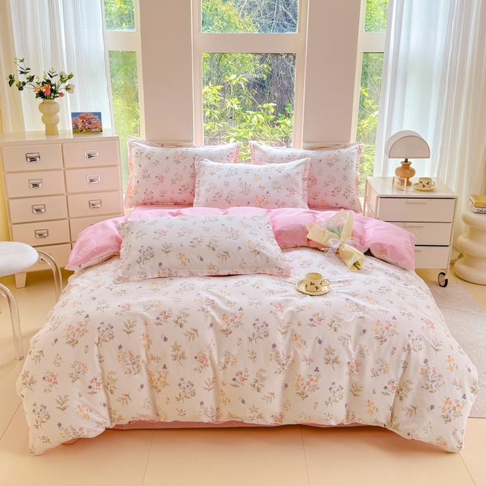 91家纺网 家纺一手货源 找家纺 佑金甜 2026新款精梳全棉印花单被套 小梨漫