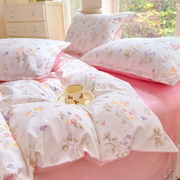 91家纺网 家纺一手货源 找家纺 佑金甜 2026新款精梳全棉印花单被套 小梨漫