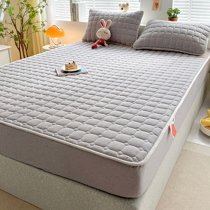 91家纺网 家纺一手货源 找家纺 犇牛仓储供应链 2026新款亲肤纯棉加厚床笠 经典冰山灰