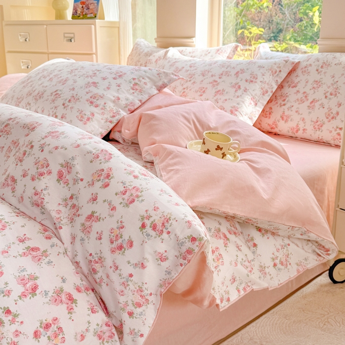 佑金甜 2026新款精梳全棉印花单被套 昕薇花语