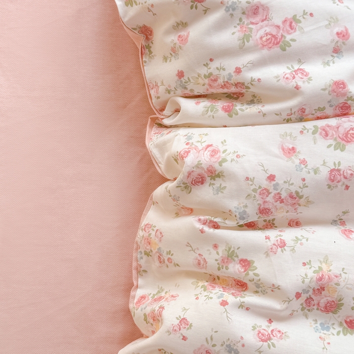 91家纺网 家纺一手货源 找家纺 佑金甜 2026新款精梳全棉印花单被套 昕薇花语