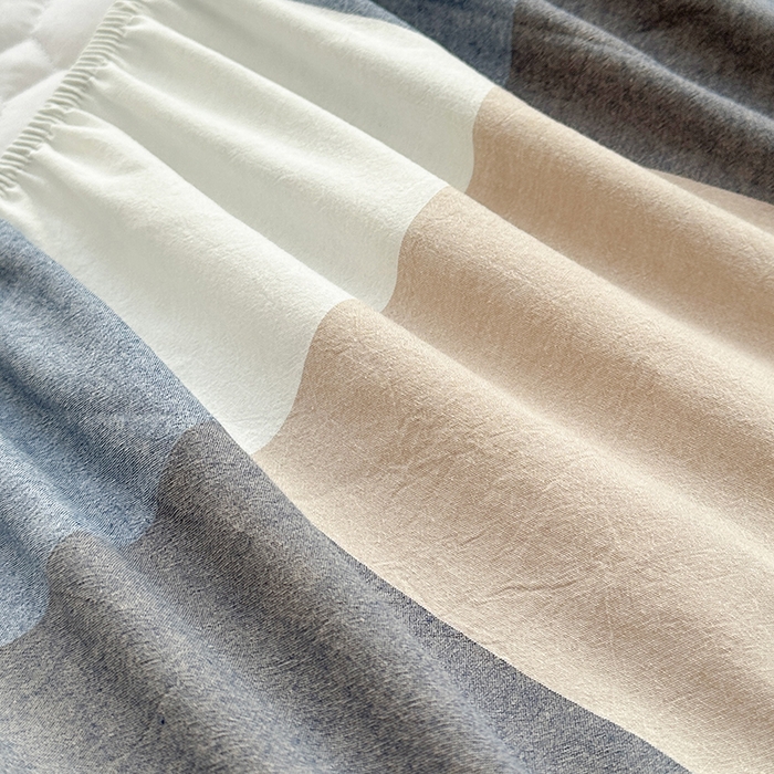 91家纺网 家纺一手货源 找家纺 犇牛仓储供应链 2026新款亲肤纯棉加厚床笠 经典蓝大格