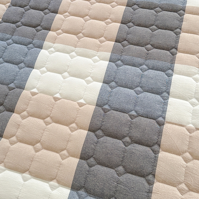 91家纺网 家纺一手货源 找家纺 犇牛仓储供应链 2026新款亲肤纯棉加厚床笠 经典蓝大格