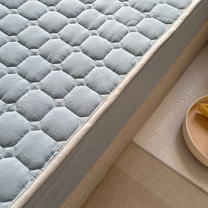 91家纺网 家纺一手货源 找家纺 犇牛仓储供应链 2026新款亲肤纯棉加厚床笠 经典清雅蓝